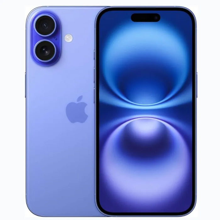 iPhone 16 Ultramarine refurbished – Vorder- und Rückseite