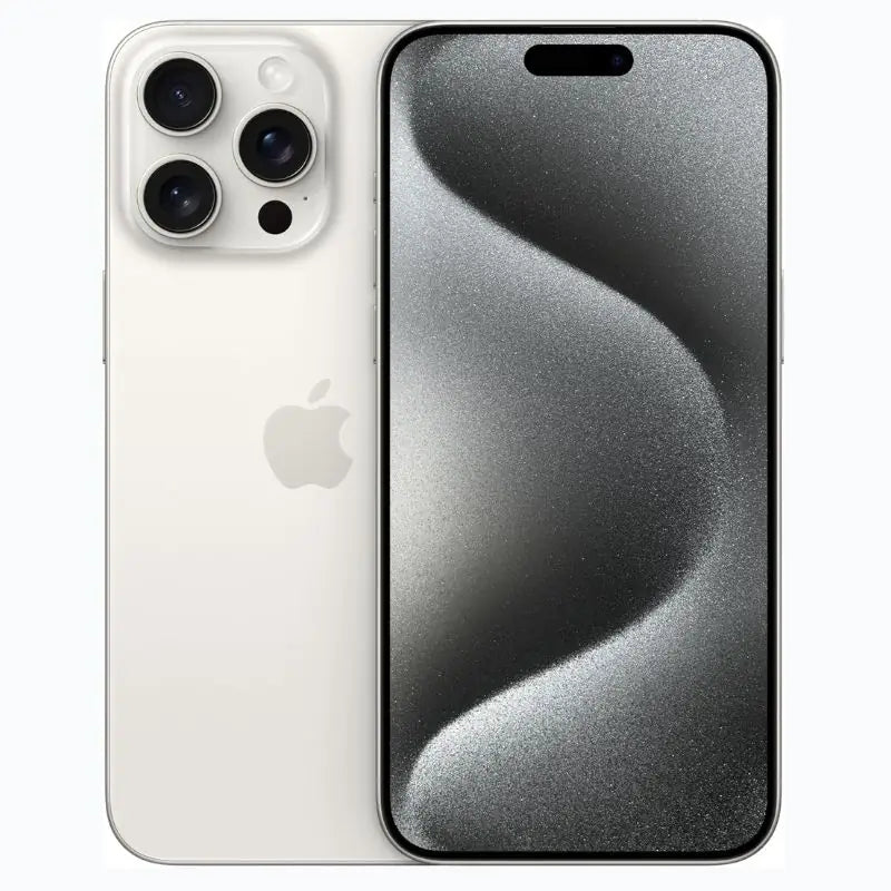 iPhone 15 Pro White Titanium refurbished – Vorder- und Rückseite
