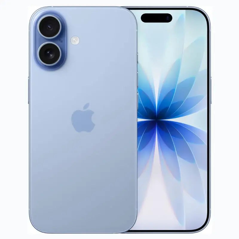 iPhone 17 Mist Blue refurbished – Vorder- und Rückseite