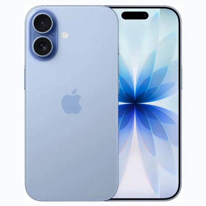 iPhone 17 Mist Blue refurbished – Vorder- und Rückseite