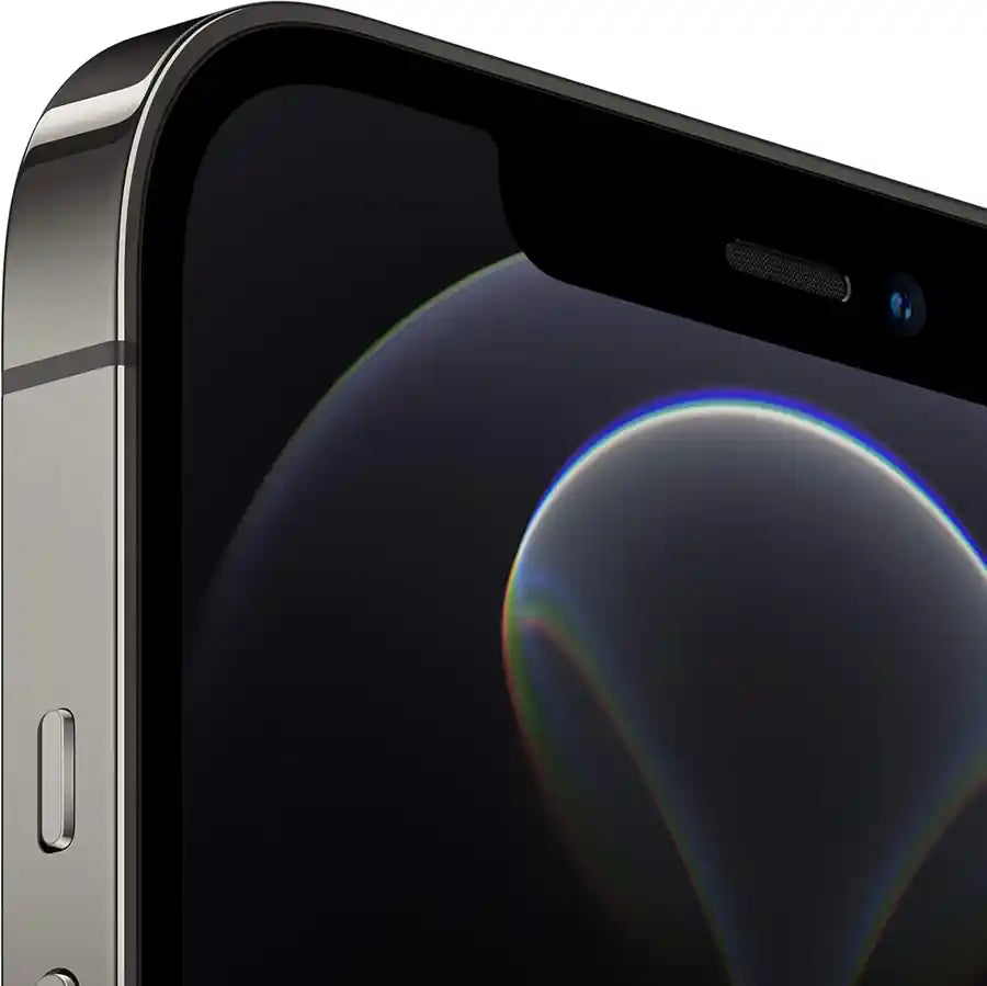 Close-up of a smartphone with a reflective surface,graphite
