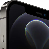 Close-up of a smartphone with a reflective surface,graphite