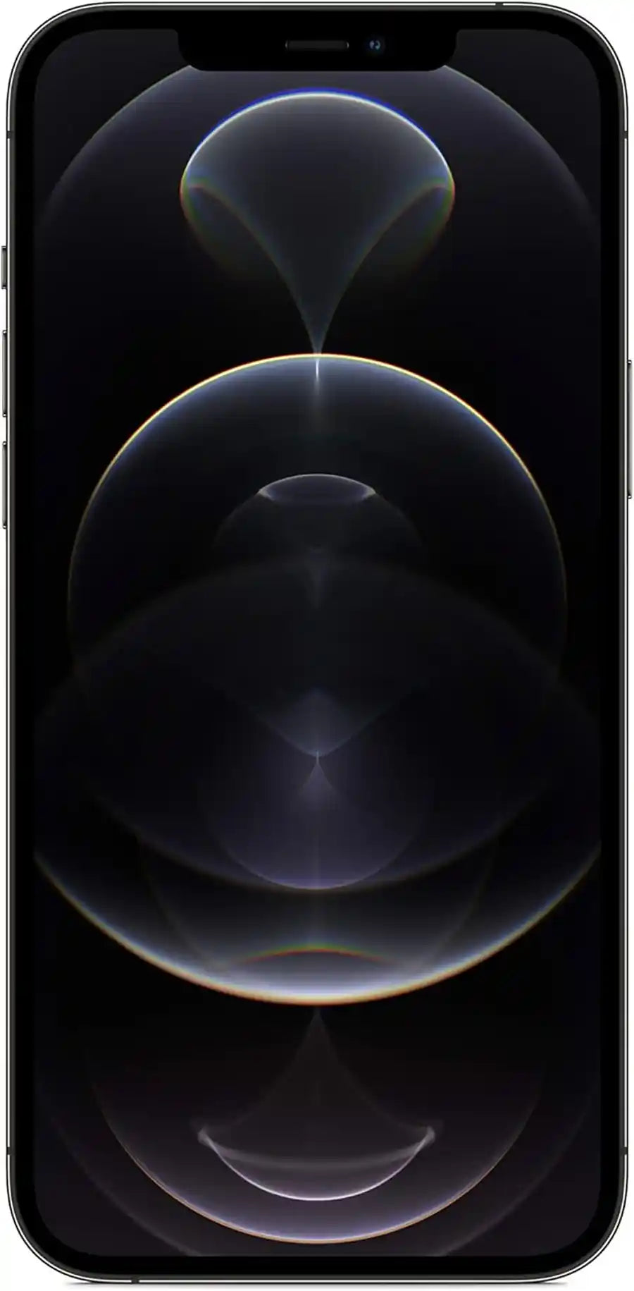 Smartphone with a dark gradient design on a background,graphite