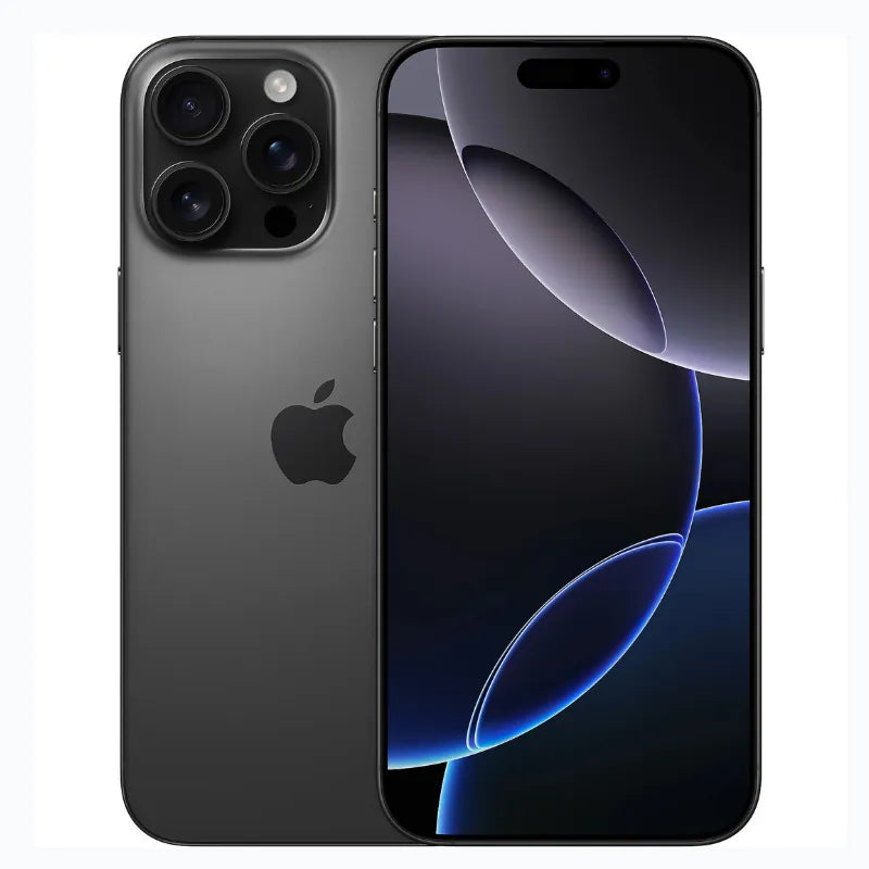 iPhone 16 Pro Black Titanium refurbished – Vorder- und Rückseite