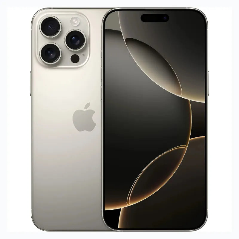 iPhone 16 Pro Natural Titanium refurbished – Vorder- und Rückseite