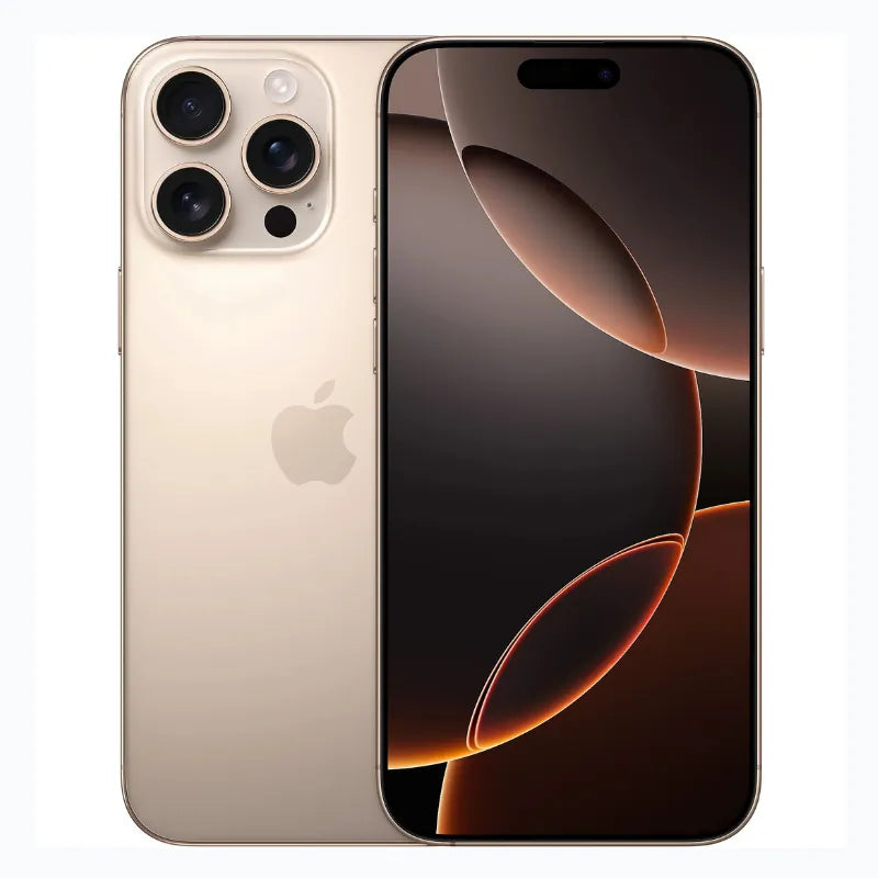iPhone 16 Pro Desert Titanium refurbished – Vorder- und Rückseite